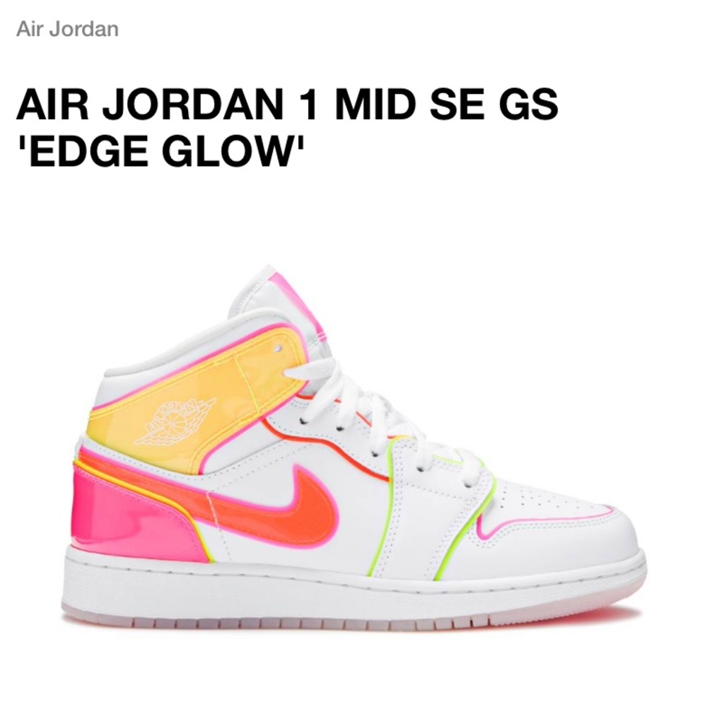 Air Jordan 1 Mid SE GS ‘Edge Glow’ Youth 7Y